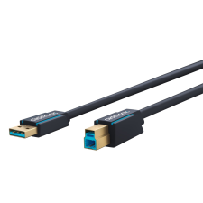 ClickTronic 70090 USB-A apa - USB-B apa 3.0 Nyomtató kábel - Fekete (0.5m) (70090) kábel és adapter