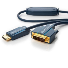 ClickTronic DisplayPort - DVI kábel 5m - Kék kábel és adapter