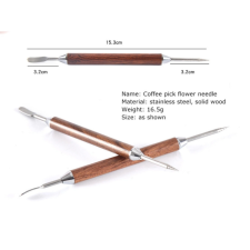  CLP001-Latte art toll fa nyéllel kávéfőző kellék