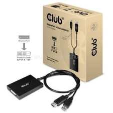 CLUB3D Displayport - DVI-I Dual-Link active adapter (CAC-1010) kábel és adapter