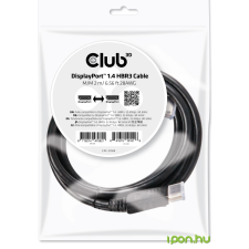 CLUB3D DisplayPort Összekötő Fekete 2m CAC-2068 kábel és adapter