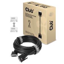 CLUB3D DVI-D - DVI-D kétirányú kábel 10.0m Fekete kábel és adapter