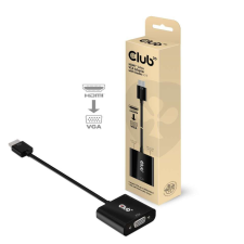 CLUB3D HDMI 1.4 to VGA Adapter with Audio M/F kábel és adapter