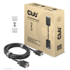 CLUB3D KAB Club3D VGA Cable Bidirectional M/M 3m/9.84ft 28AWG kábel és adapter