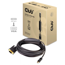 CLUB3D USB 2.0 Type C VGA/D-Sub Átalakító Fekete 5m CAC-1512 kábel és adapter