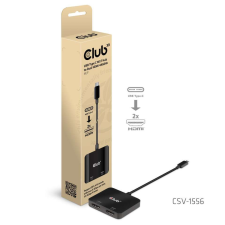 CLUB3D USB Type C MST Hub to Dual HDMI 4K60Hz M/F kábel és adapter