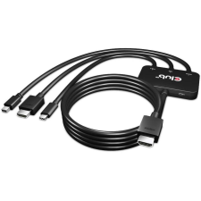 Club 3D Club3D Adapter USB-C/HDMI/Mini-DP > HDMI aktiv   St/St/St/St retail (CAC-1630) kábel és adapter