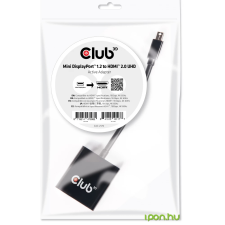 Club 3D CLUB3D Mini Displayport 1.2 - HDMI 2.0 UHD active adapter Fekete kábel és adapter