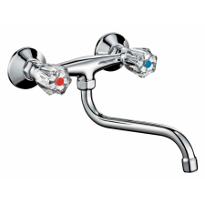 CMI Easy mosogató csaptelep kétgombos krómozott csaptelep