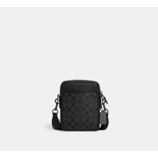  COACH férfi szürke bőr crossbody táska kézitáska és bőrönd