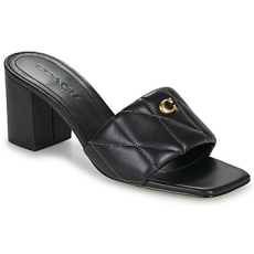 Coach Papucsok QUILTED BLOCK HEEL SANDAL Fekete 39