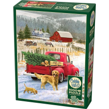 Cobble Hill 1000 db-os Puzzle - Christmas On The Farm (40215) (0625012402156) puzzle, kirakós
