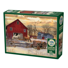 Cobble Hill 1000 db-os puzzle - Winter on the Farm (40027) puzzle, kirakós