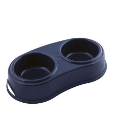  COBBYS PET Dupla etetőtál műanyag 35x19x7cm 2x600ml kutyatál