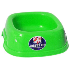  COBBYS PET Etetőtál műanyag szögletes 22x22x7,5cm, 0,73l kutyatál
