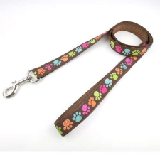  COBBYS PET Textil póráz tappancsos 120cm/25mm barna nyakörv, póráz, hám kutyáknak