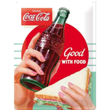 Coca Cola Good with Food - Fémtábla dekoráció