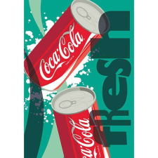 Coca Cola kockás füzet - 40 lapos A4 - Fresh dobozos kóla füzet