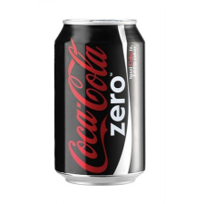 Coca cola Üdítőital, szénsavas, 0,33 l, dobozos, COCA COLA "Coca Cola Zero" üdítő, ásványviz, gyümölcslé