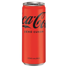 Coca cola Üdítőital, szénsavas, 0,33 l, dobozos, COCA COLA "Coca Cola Zero" üdítő, ásványviz, gyümölcslé