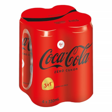 Coca-Cola Üdítőital szénsavas COCA-COLA Zero dobozos multipack 4x0,33L üdítő, ásványviz, gyümölcslé
