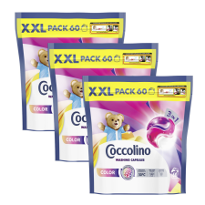 COCCOLINO 3in1 Color Mosókapszula 180 mosás tisztító- és takarítószer, higiénia