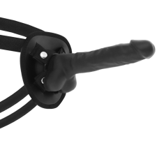 COCK MILLER Cock Miller felcsatolható dildó hámmal, 19.5cm - fekete felcsatolható eszközök