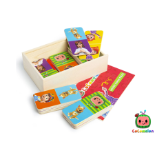 Cocomelon fából készült dominó puzzle társasjáték
