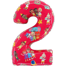 Cocomelon Red 2-es szám fólia lufi 66 cm party kellék