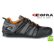 COFRA Fluent S1P Szellőző Munkavédelmi Sportcipő Fekete/Narancssárgasárga - 42 munkavédelmi cipő