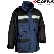 COFRA Gust Bélelt Téli Ripstop Munkáskabát Sötétkék/Fekete - XL munkaruha