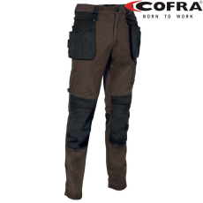 COFRA Kudus Sztreccs Munkásnadrág Barna/Fekete - 58