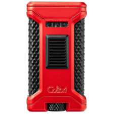 Colibri Ascari Red, hármas szúrólángos szivar öngyújtó beépített fúróval - piros öngyújtó