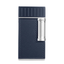 Colibri Julius Black and Rosegold szivar öngyújtó, sötétkék és króm színű, dupla lánggal öngyújtó