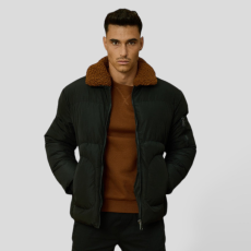  Collar Puffer Jacket - fekete téli dzseki - Méret: XXL