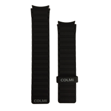Colmi okosóra szíj, szilikon, mágneses, fekete, 20mm, Magnetic Silicone Strap okosóra kellék