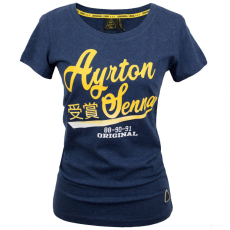 Cologne First Trade Ayrton Senna Vintage Környakú Női Póló