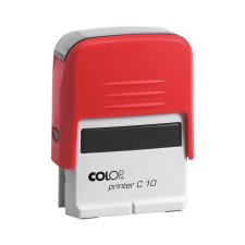 COLOP Bélyegző 10x27 mm Printer C10 COLOP piros ház, fekete párna bélyegző