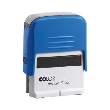 COLOP Bélyegző c10 printer colop 10x27mm, kék ház/fekete párna bélyegző