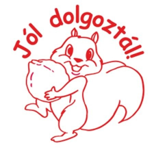 COLOP Bélyegző, motivációs, Jól dolgoztál!, COLOP "N43-kék", piros bélyegző