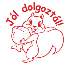 COLOP Bélyegző, motivációs, Jól dolgoztál!, COLOP "N43-kék", piros bélyegző