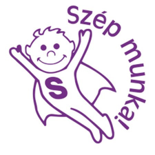  COLOP Bélyegző, motivációs, Szép munka!, COLOP &quot;N43-kék&quot;, lila bélyegző