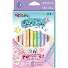Colorino ecsetvégű filctoll szett 10 db-os - Pasztell filctoll, marker