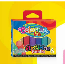 Colorino Kids GLITTER színes gyurmakészlet - 6 darabos - 42697PTR gyurma