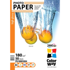 ColorWay CW-PG180050A4 High Glossy fotópapír A4/50db fényes (PG180050A4) fotópapír
