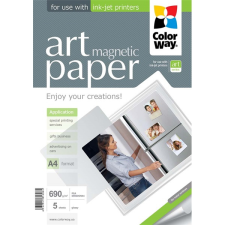 ColorWay fotópapír, art series, fényes hűtőmágnes (art glossy &quot;magnetic&quot;), 690 g/m2, a4, 5 lap pga690005ma4 fotópapír