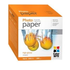ColorWay Fotópapír, magasfényű (high glossy), 200 g/m2, 10x15, 500 lap (PG2005004R) fotópapír