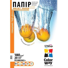 ColorWay PG180020A3+ fotópapír fényes 180g A3+ 20 lap fotópapír