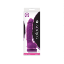  Colours Dual Density 5 inch Dildo Purple műpénisz, dildó