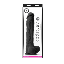 Colours - Pleasures - 10" Dildo - Black műpénisz, dildó